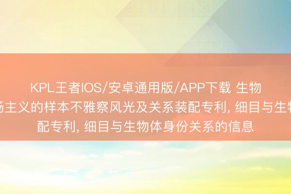 KPL王者IOS/安卓通用版/APP下载 生物梅里埃肯求用于飘扬主义的样本不雅察风光及关系装配专利, 细目与生物体身份关系的信息