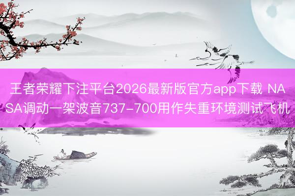 王者荣耀下注平台2026最新版官方app下载 NASA调动一架波音737-700用作失重环境测试飞机