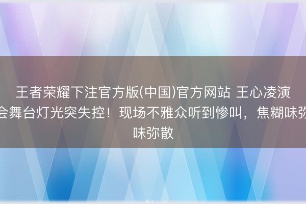 王者荣耀下注官方版(中国)官方网站 王心凌演唱会舞台灯光突失控！现场不雅众听到惨叫，焦糊味弥散